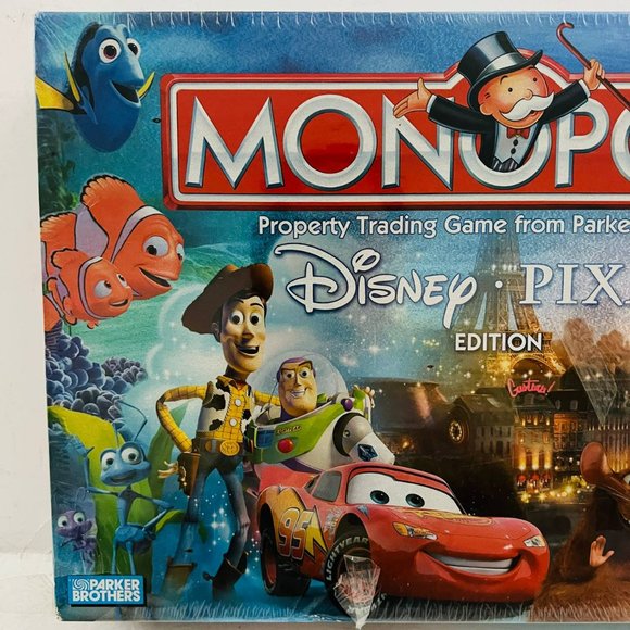 Vintage Monopoly Disney Pixar Edition Board Game Rare Hasbro Parker Brothers New - Picture 2 of 9